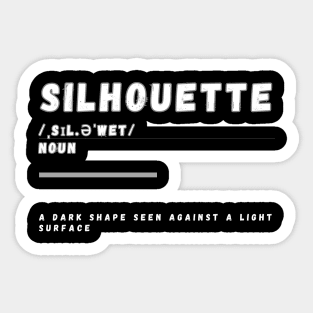 Word Silhouette Sticker